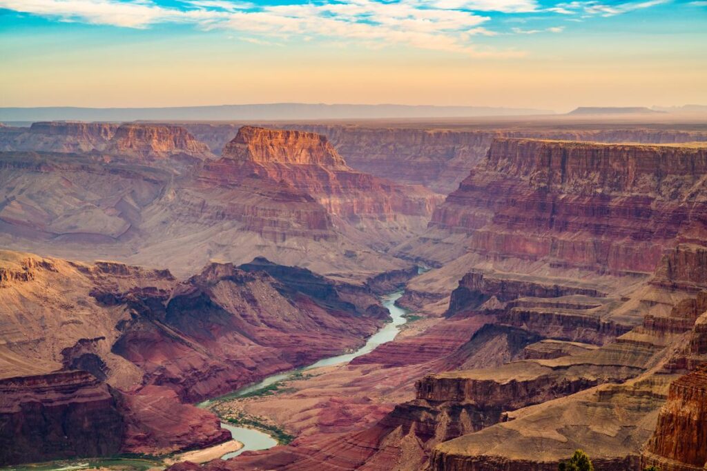 Grand Canyon, Arizona, USA at dawn from the south rim.